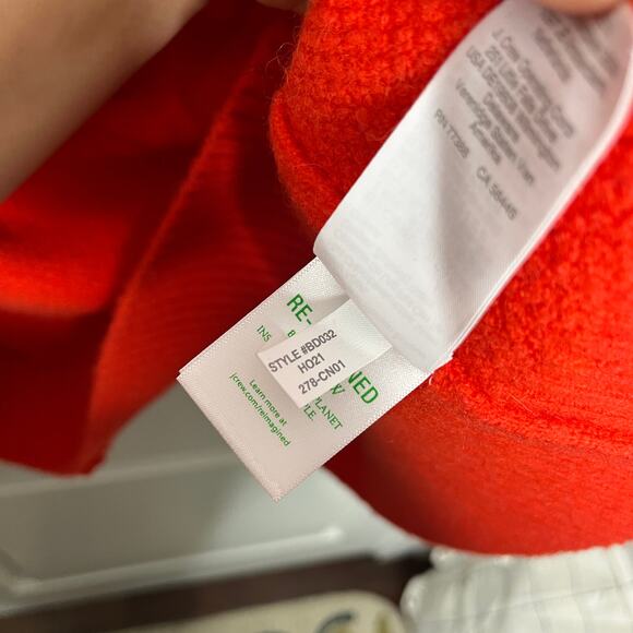 NEW J. Crew Women's Cable-Knit Half-Zip Sweater in Supersoft Yarn Red XL BD032 - Picture 3 of 8